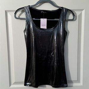 Pimkie Metallic Silver/ Gunmetal Tank Top
